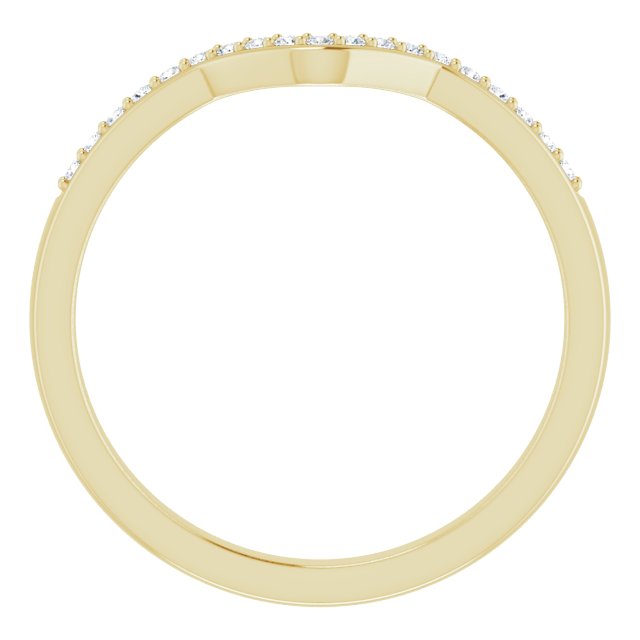 14K Yellow 1/10 CTW Natural Diamond Matching Band