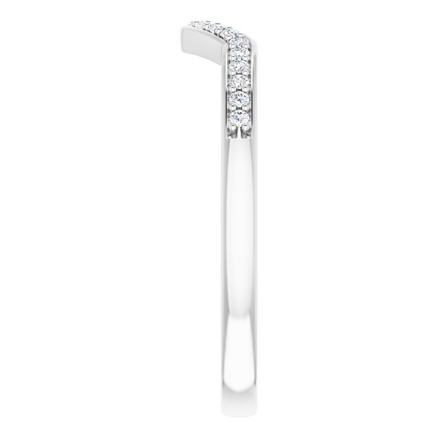 14K White 1/10 CTW Natural Diamond Matching Band
