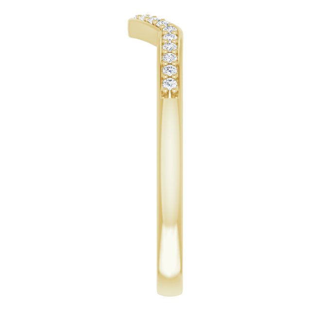 14K Yellow 1/10 CTW Natural Diamond Matching Band