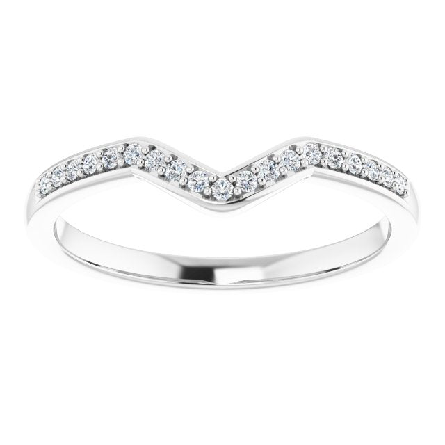 14K White 1/10 CTW Natural Diamond Matching Band