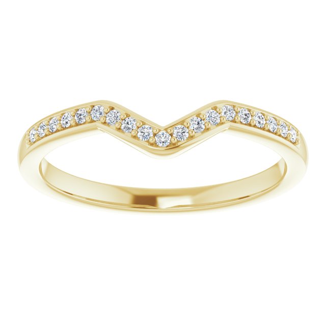 14K Yellow 1/10 CTW Natural Diamond Matching Band