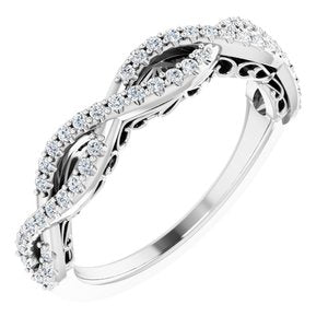 Pave - Asha - 14K White Gold 1/4 CTW Natural Diamond Anniversary Band