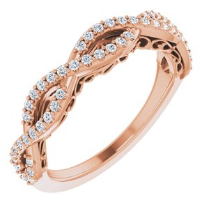 Pave - Asha - 14K Rose Gold 1/4 CTW Natural Diamond Anniversary Band