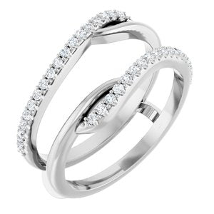 Classic - Luisa - 14K White Gold 1/4 CTW Lab Grown Diamond Ring Guard