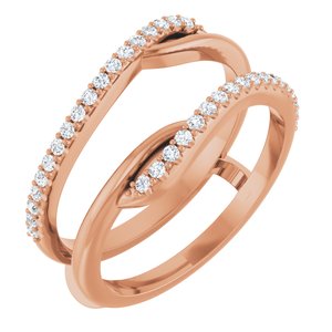 Classic - Luisa - 14K Rose Gold 1/4 CTW Natural Diamond Ring Guard