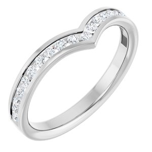 New Trends - Dorota - Platinum 1/4 CTW Natural Diamond Contour Band