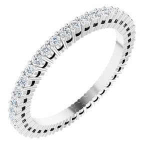 Eternity Rings - Raina - Platinum 3/8 CTW Natural Diamond Size 4.5