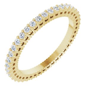 Eternity Rings - Raina - 14K Yellow Gold 3/8 CTW Natural Diamond Size 4.5