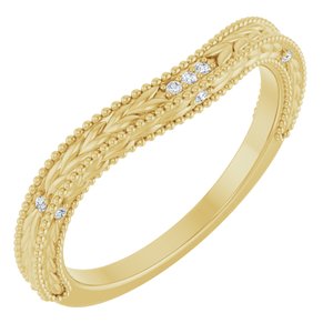 Nature - Beatriz - 14K Yellow Gold .03 CTW Natural Diamond Contour Band