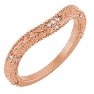 Nature - Beatriz - 14K Rose Gold .03 CTW Lab-Grown Diamond Contour Band