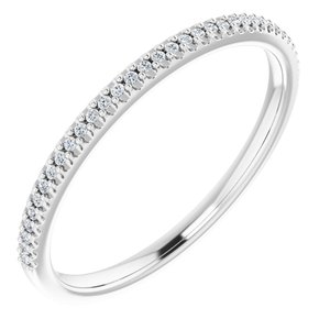 Pave - Diya - 14K White Gold 1/10 CTW Natural Diamond Anniversary Band