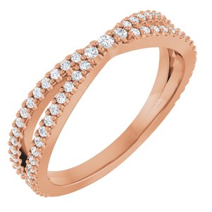 Curved - Paris - 14K Rose Gold 1/3 CTW Natural Diamond Contour Band