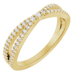 Curved - Paris - 14K Yellow Gold 1/3 CTW Natural Diamond Contour Band