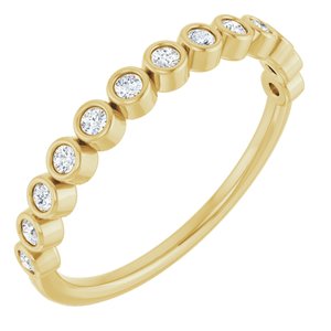Bezel - Dawna - 14K Yellow Gold 1/6 CTW Natural Diamond Anniversary Band