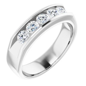 Diamond - Nora - Platinum 1 CTW Natural Diamond Band