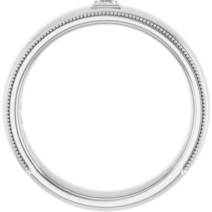 Diamond - Melody - Platinum 1/10 CTW Natural Diamond Band