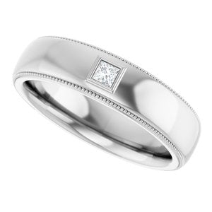 Diamond - Melody - Platinum 1/10 CTW Natural Diamond Band
