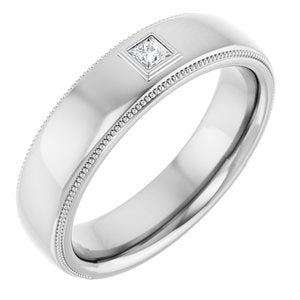 Diamond - Melody - Platinum 1/10 CTW Natural Diamond Band