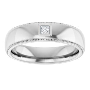 Diamond - Melody - Platinum 1/10 CTW Natural Diamond Band