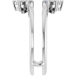 Classic - Lourdes - Platinum 1/3 CTW Lab-Grown Diamond Art Deco Ring Guard