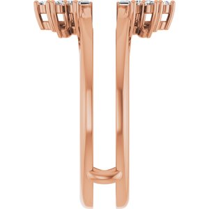 Classic - Lourdes - 14K Rose Gold 1/3 CTW Lab-Grown Diamond Art Deco Ring Guard