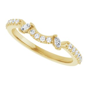 Pave - Gaia - 14K Yellow Gold 1/5 CTW Natural Diamond Matching Band