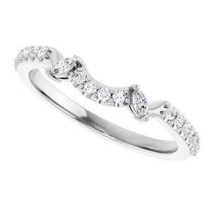 Pave - Gaia - Platinum 1/5 CTW Natural Diamond Matching Band