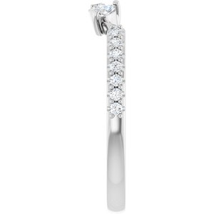 Pave - Gaia - Platinum 1/5 CTW Natural Diamond Matching Band