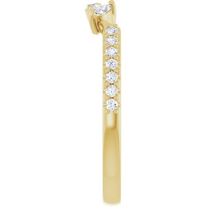 Pave - Gaia - 14K Yellow Gold 1/5 CTW Natural Diamond Matching Band