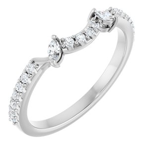 Pave - Gaia - 14K White Gold 1/5 CTW Natural Diamond Matching Band