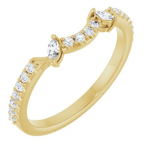 Pave - Gaia - 14K Yellow Gold 1/5 CTW Natural Diamond Matching Band
