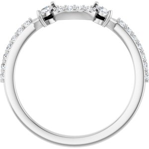 Pave - Gaia - Platinum 1/5 CTW Natural Diamond Matching Band