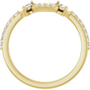 Pave - Gaia - 14K Yellow Gold 1/5 CTW Natural Diamond Matching Band