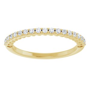 Pave - Indie - 14K Yellow Gold 1/5 CTW Natural Diamond Band