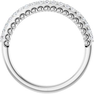 Pave - Indie - Platinum 1/5 CTW Natural Diamond Band