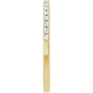 Pave - Indie - 14K Yellow Gold 1/5 CTW Natural Diamond Band