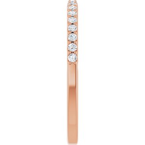 Pave - Indie - 14K Rose Gold 1/5 CTW Natural Diamond Band
