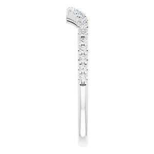 14K White 1/5 CTW Natural Diamond Band