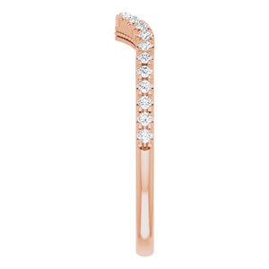 14K Rose 1/5 CTW Natural Diamond Band
