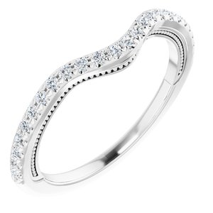 14K White 1/5 CTW Natural Diamond Band