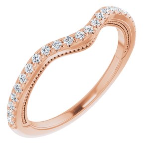 14K Rose 1/5 CTW Natural Diamond Band