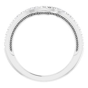 14K White 1/5 CTW Natural Diamond Band