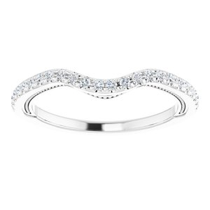 14K White 1/5 CTW Natural Diamond Band