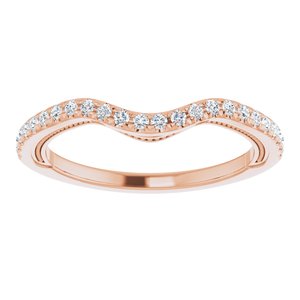 14K Rose 1/5 CTW Natural Diamond Band