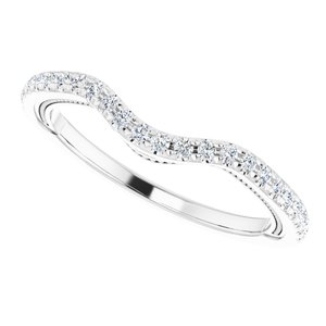 14K White 1/5 CTW Natural Diamond Band