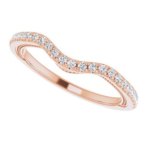 14K Rose 1/5 CTW Natural Diamond Band
