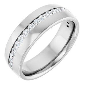 Diamond - Mia - Platinum 3/8 CTW Natural Diamond Band