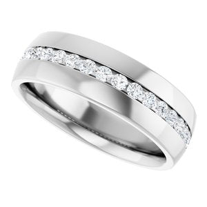 Diamond - Mia - Platinum 3/8 CTW Natural Diamond Band