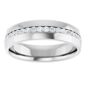 Diamond - Mia - 14K White Gold 3/8 CTW Natural Diamond Band
