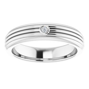 Unique - Sebastian - Platinum .025 CTW Natural Diamond Mens Band